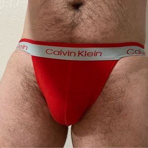 Red Calvin Jock Strap